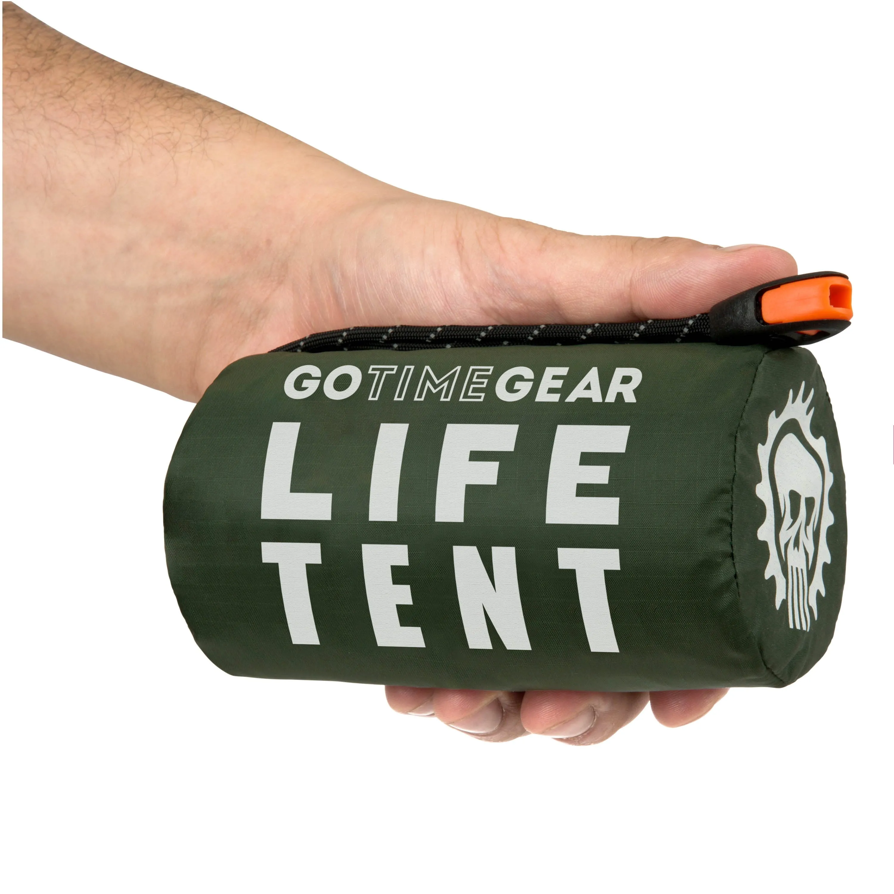 | Life Tent Emergency Survival Shelter - 2 Person Tube Tent | Waterproof, Windproof, Thermal | Includes Survival Whistle, Paracord Rope & Portable, Lightweight Nylon Stuff Sack | Orange