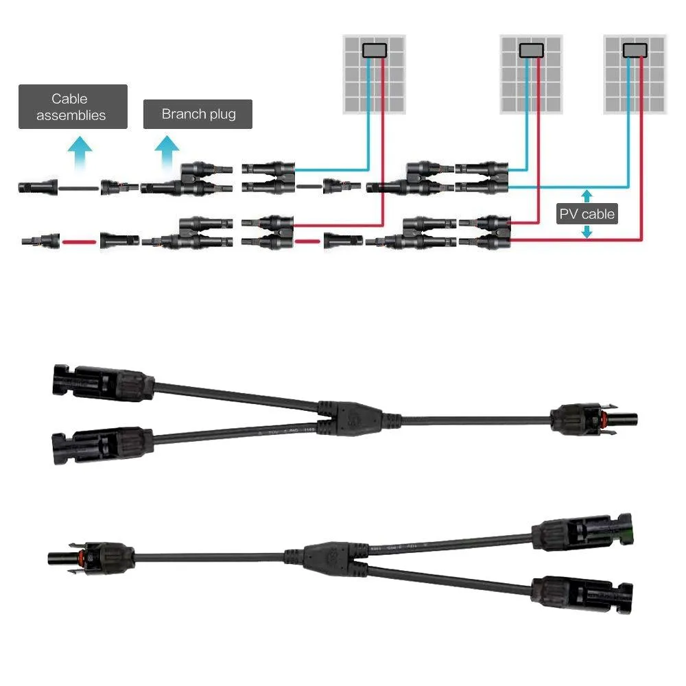 1 Pair Solar Panel MC4 T/Y Connectors by ACOPOWER