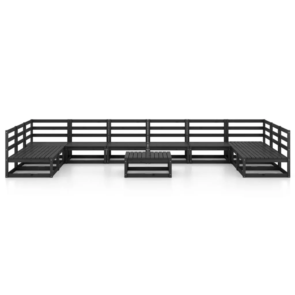 11 Piece Garden Lounge Set Solid Pinewood