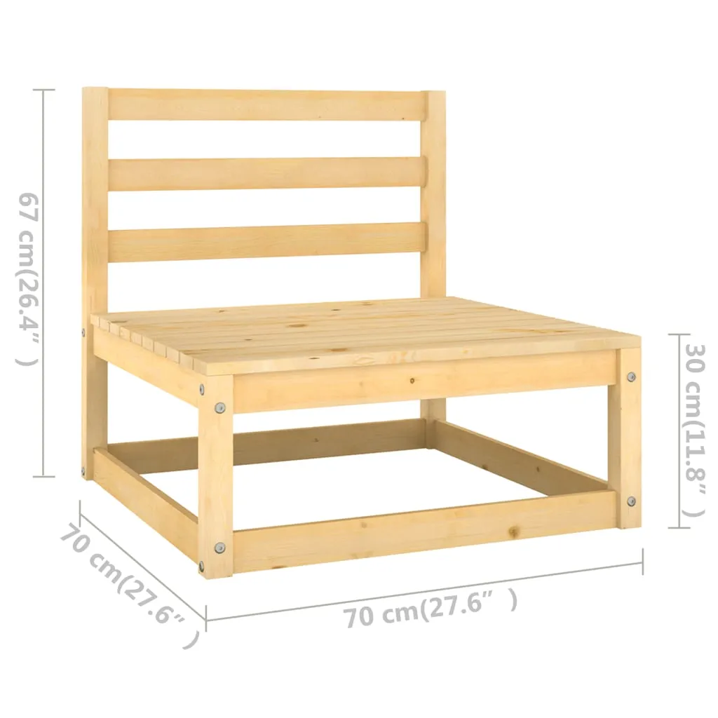 11 Piece Garden Lounge Set Solid Pinewood