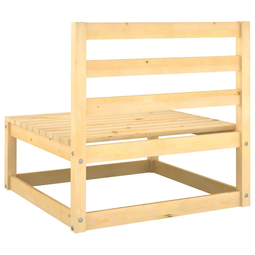 2 Piece Patio Lounge Set with Cushions Solid Wood Pine