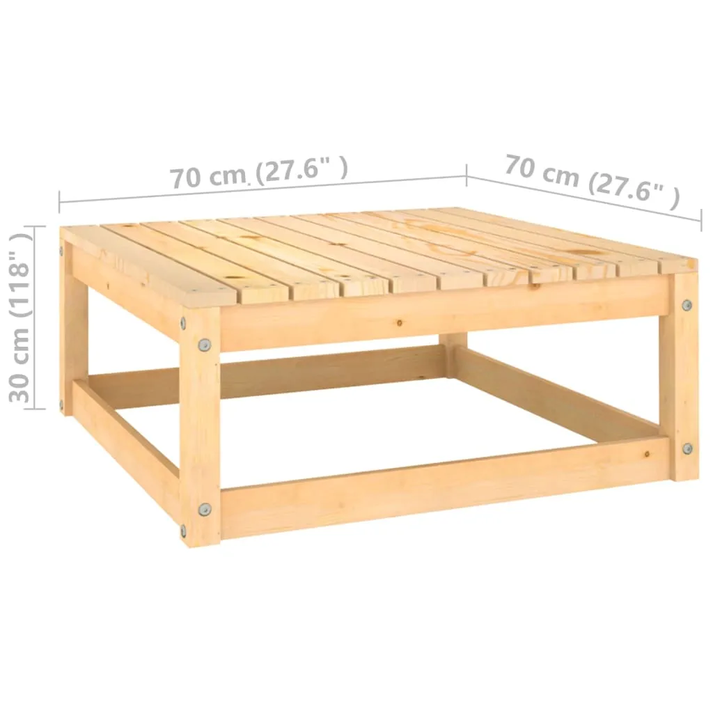 2 Piece Patio Lounge Set with Cushions Solid Wood Pine