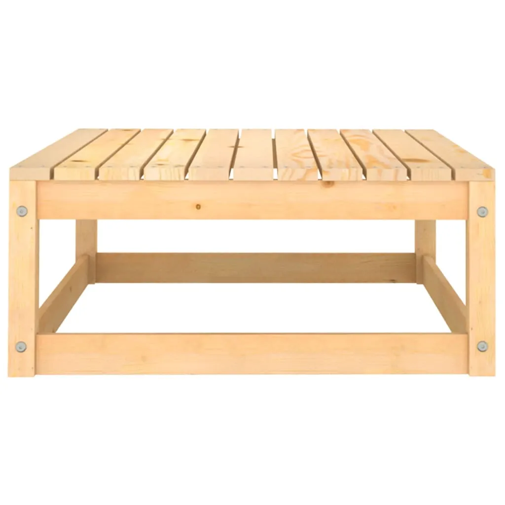 2 Piece Patio Lounge Set with Cushions Solid Wood Pine