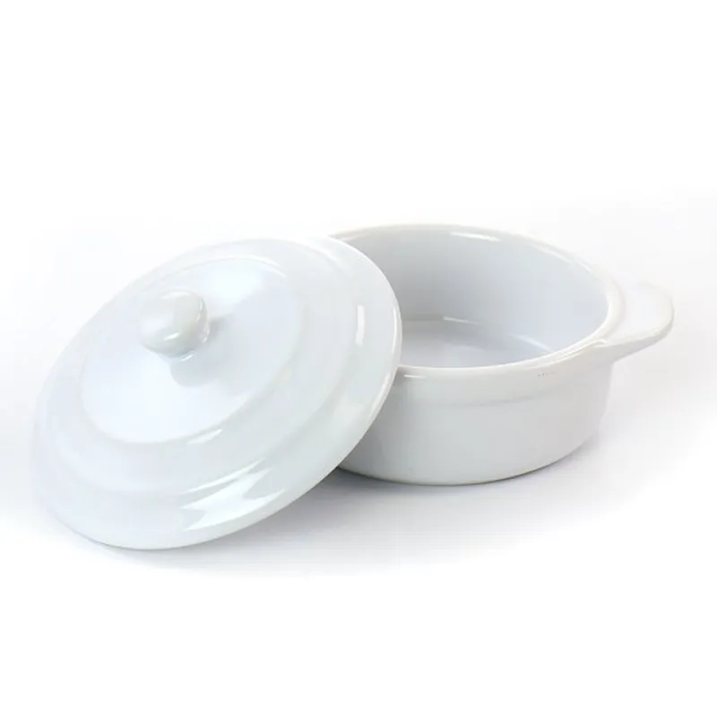 2Pcs 1400Ml  950Ml Ceramic Pot With Lid