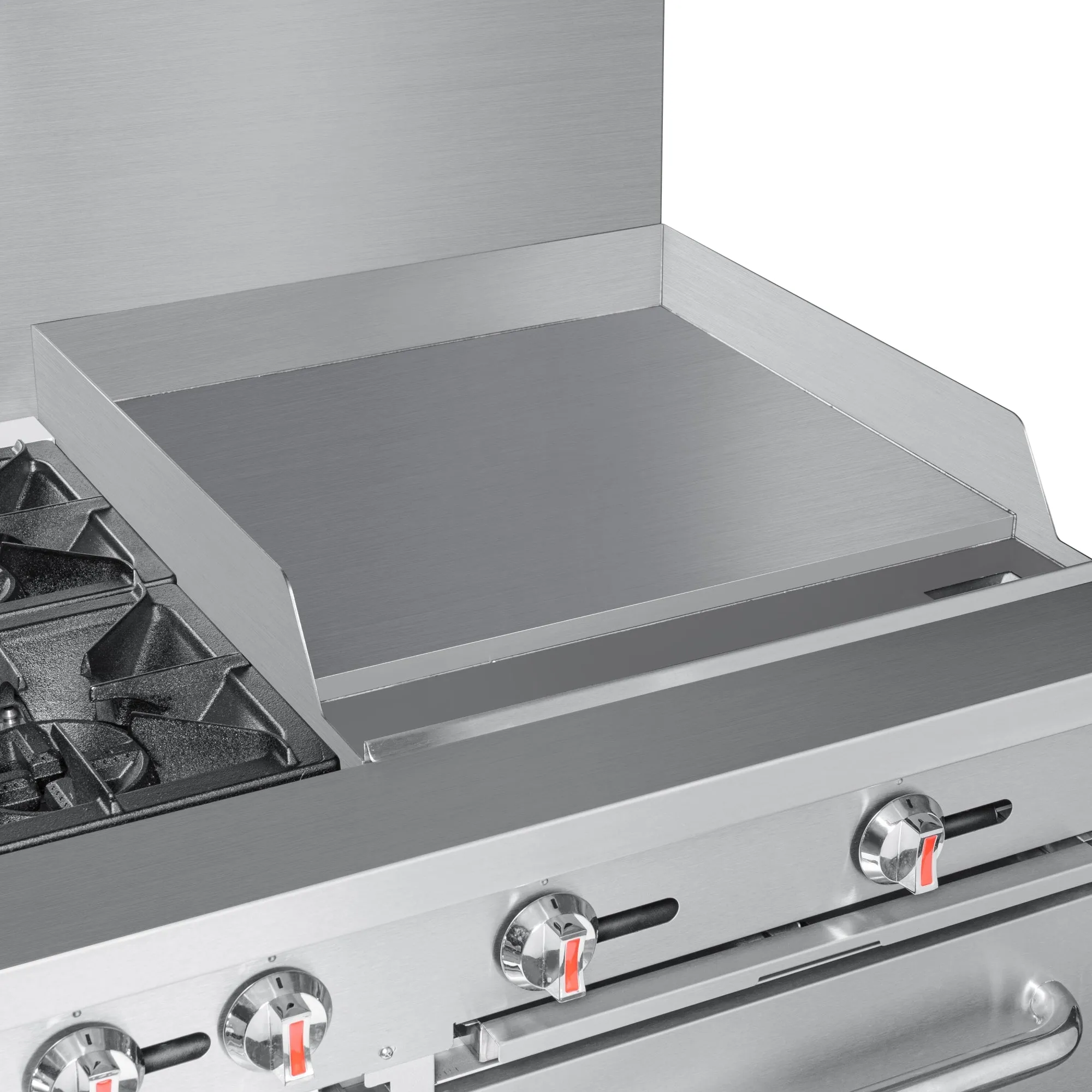 60 in. 6 Burner Commercial LP Range with 24 in. Griddle in Stainless-Steel (KM-CRG60-LP)