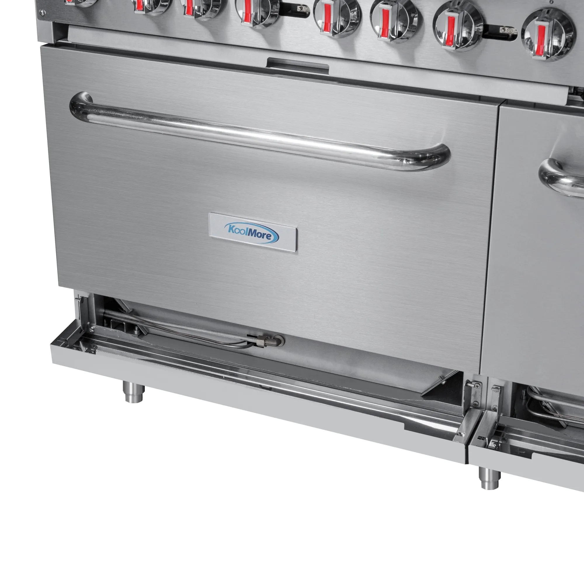 60 in. 6 Burner Commercial LP Range with 24 in. Griddle in Stainless-Steel (KM-CRG60-LP)