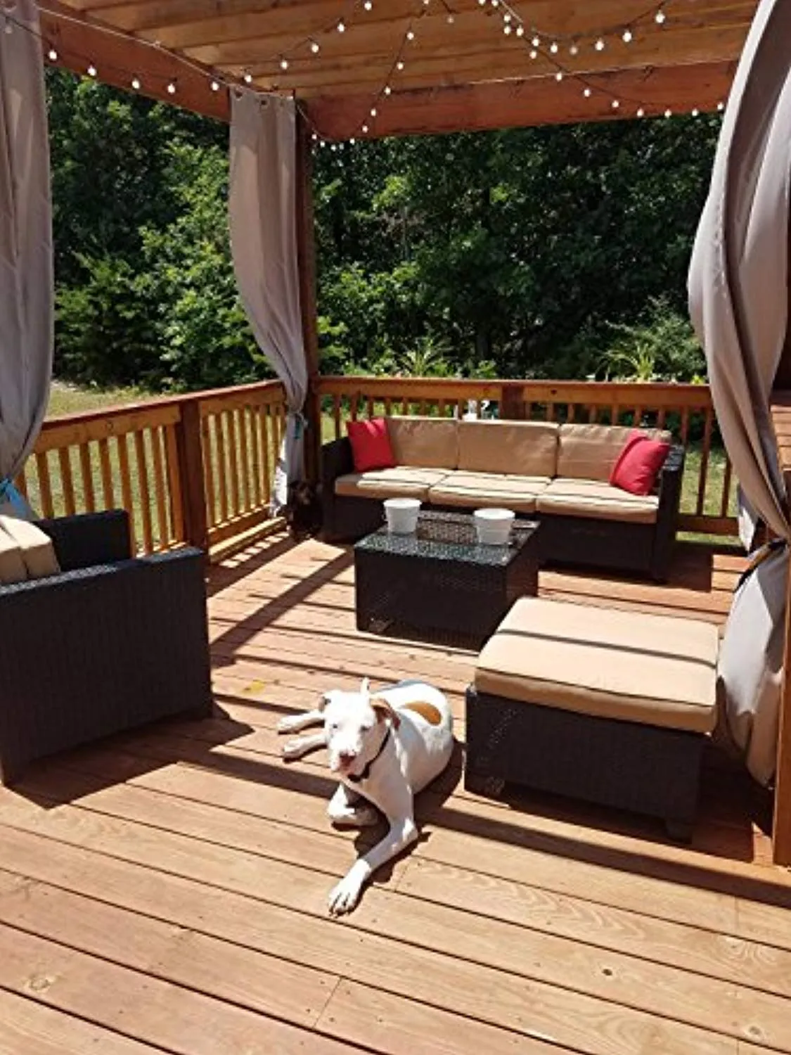 6PC Patio Furniture Set Outdoor All-Weather Wicker Sectional Set