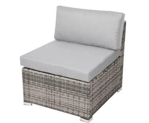 8PC Outdoor Dining Set Wicker Table & Chairs-Grey