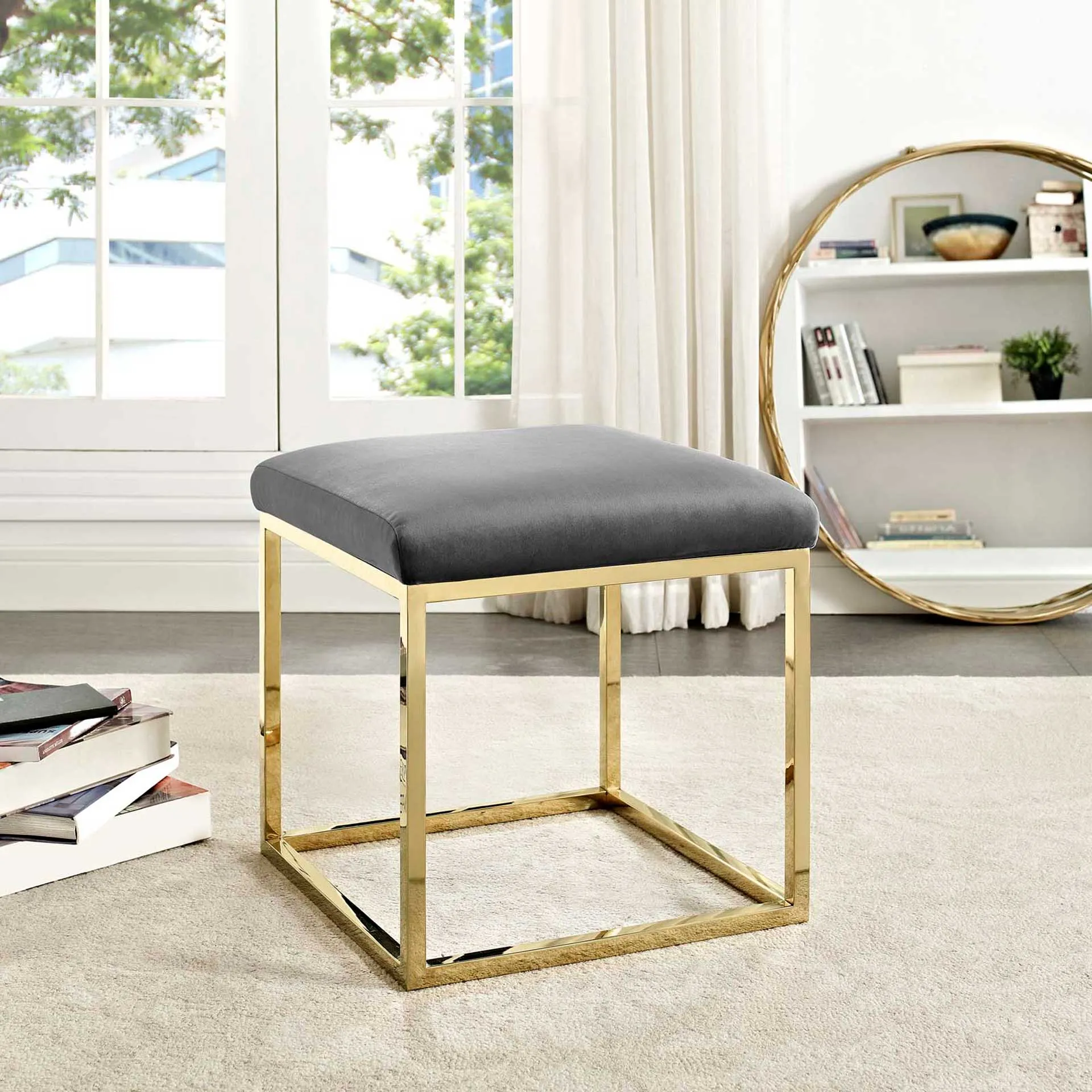 Alden Ottoman Gold/Gray