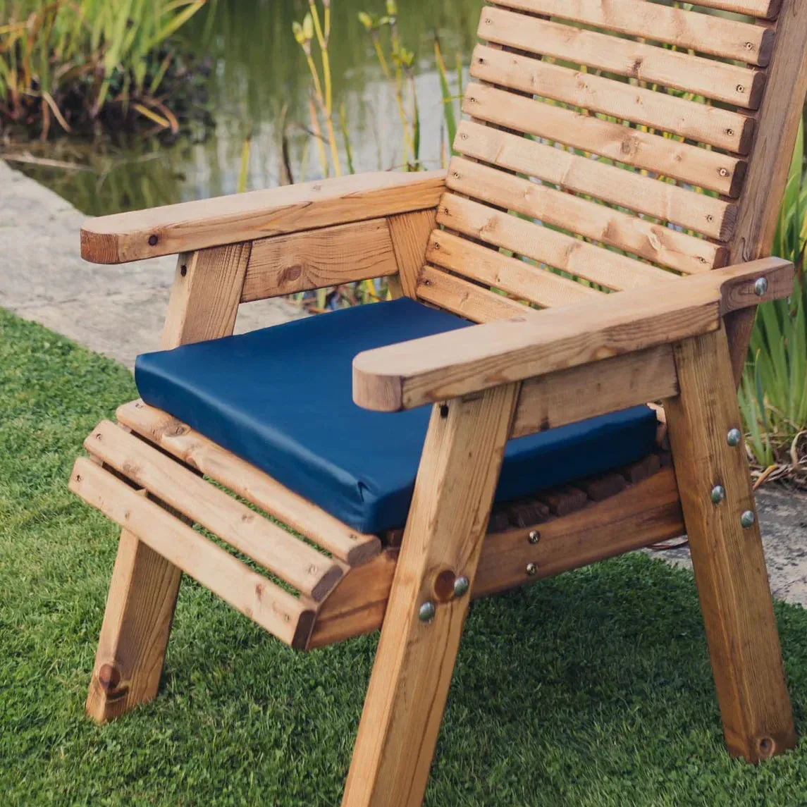Amesbury Navy Waterproof 2 x Seat   2 x 3 Seat Cushions by Churnet Valley - N1C-2 N3C-2