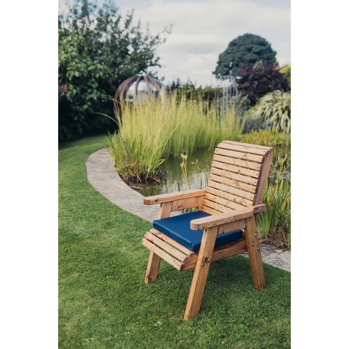 Amesbury Navy Waterproof 2 x Seat   2 x 3 Seat Cushions by Churnet Valley - N1C-2 N3C-2