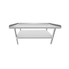 Atosa ATSE-3048 MixRite Equipment Stand 48"W X 30"D X 24"H Stainless Steel Top With Upturn On Rear & Sides