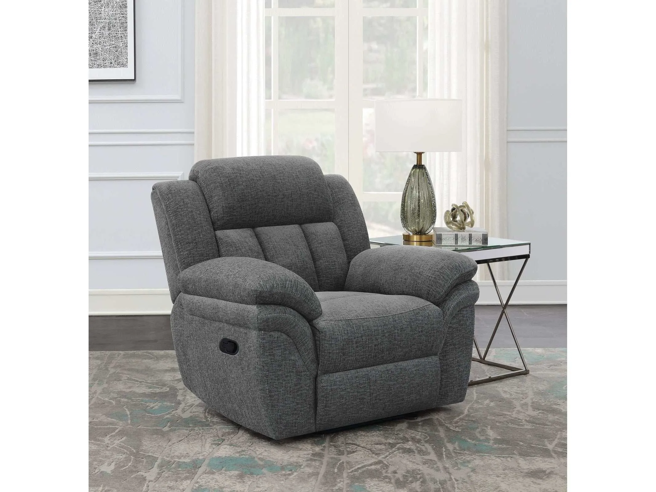 Bahrain Charcoal Glider Recliner
