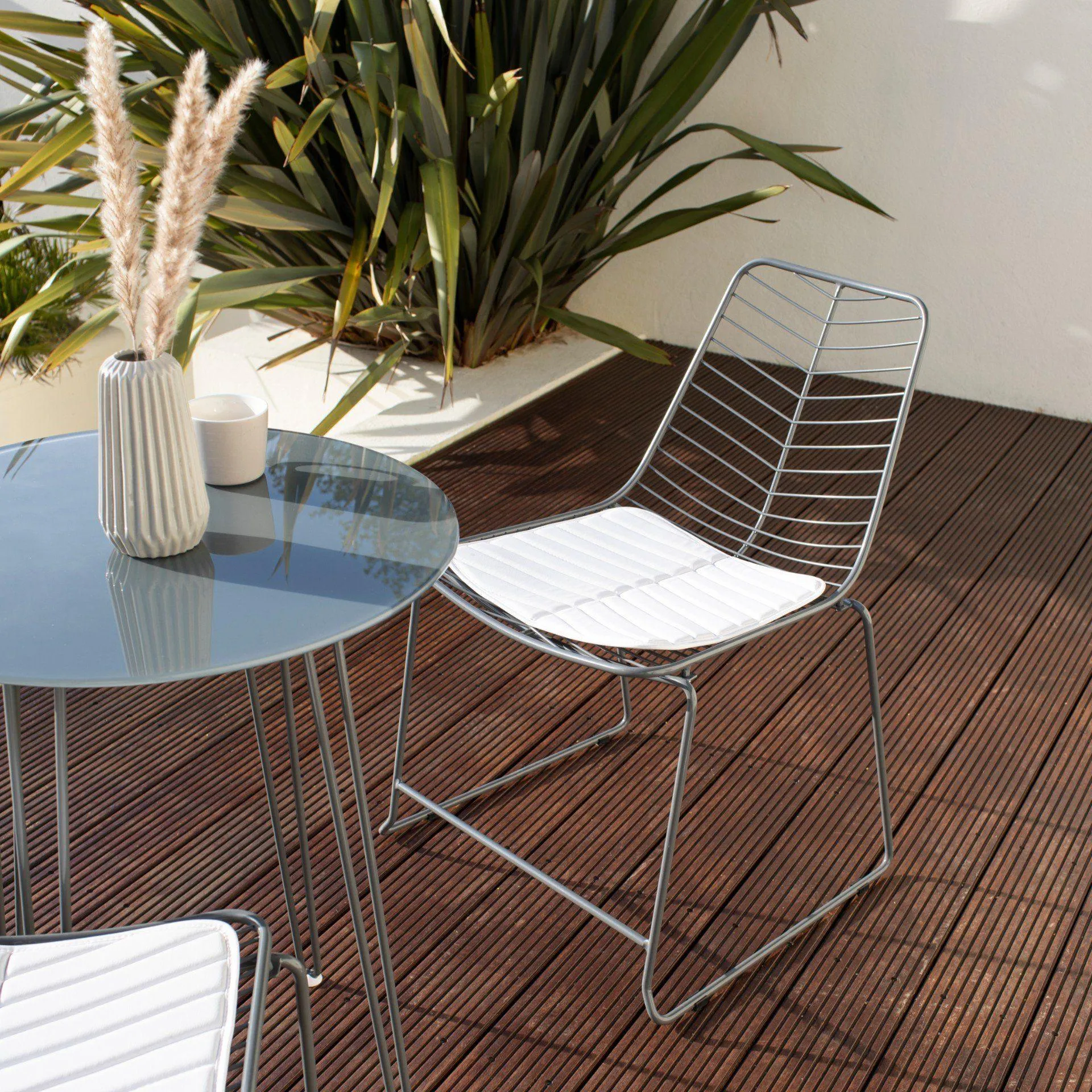 Bistro Set - Esme - Grey Wire