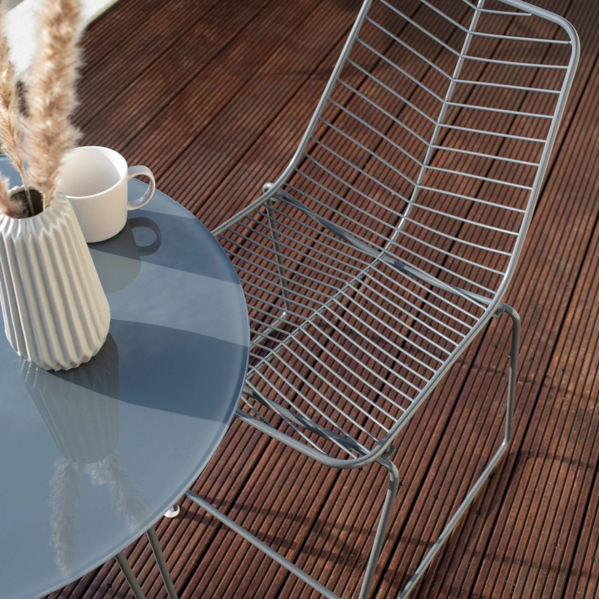 Bistro Set - Esme - Grey Wire