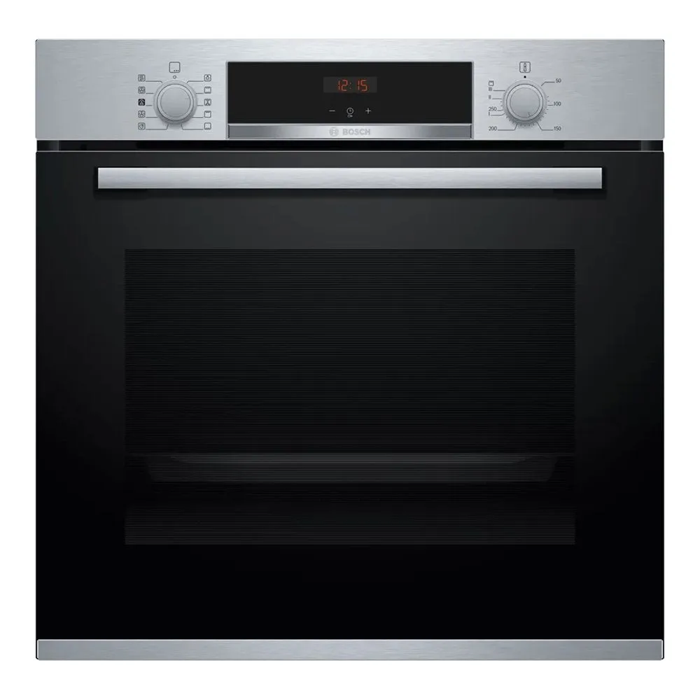 Bosch HRS534BS0B 71 Litre Built In Single Oven, Steam Function, 59.4cm Wide - Stainless Steel