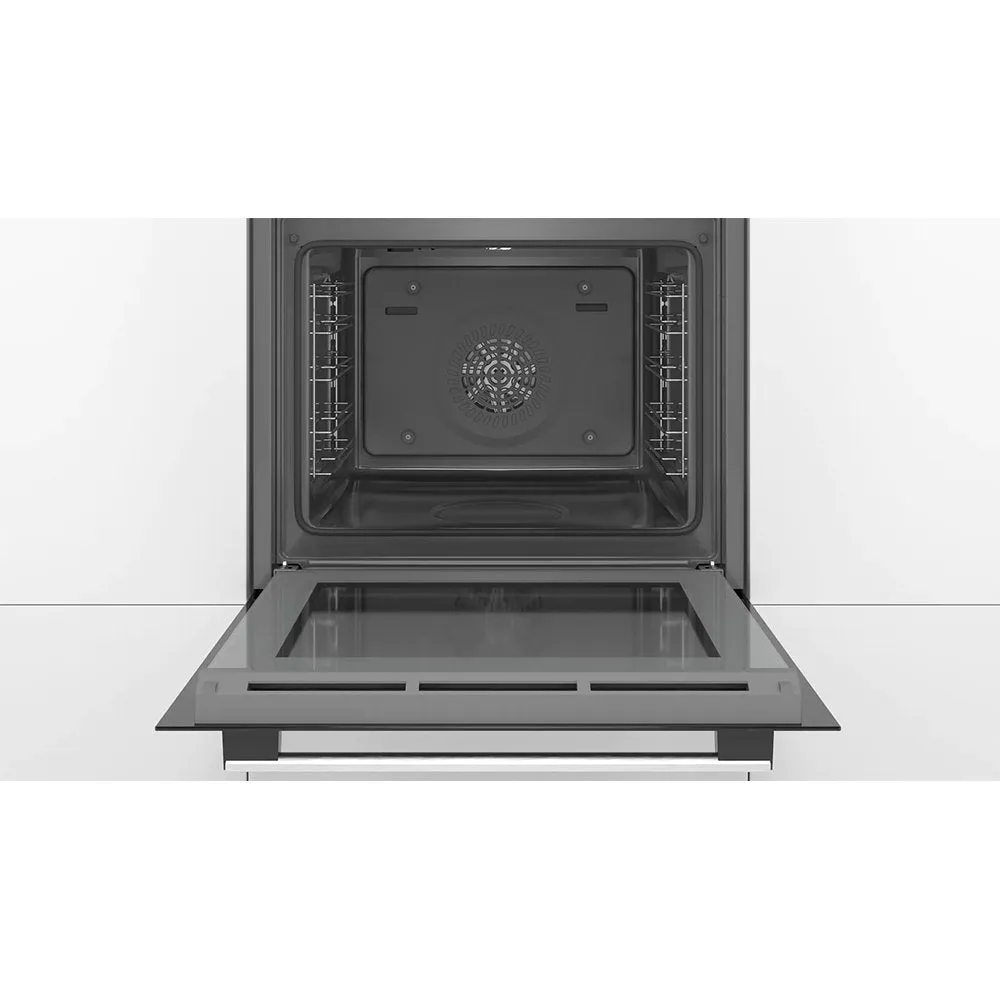 Bosch HRS534BS0B 71 Litre Built In Single Oven, Steam Function, 59.4cm Wide - Stainless Steel