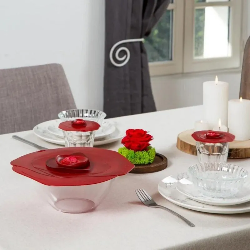 Charles Viancin 9" Silicone Dark Red Rose Lid
