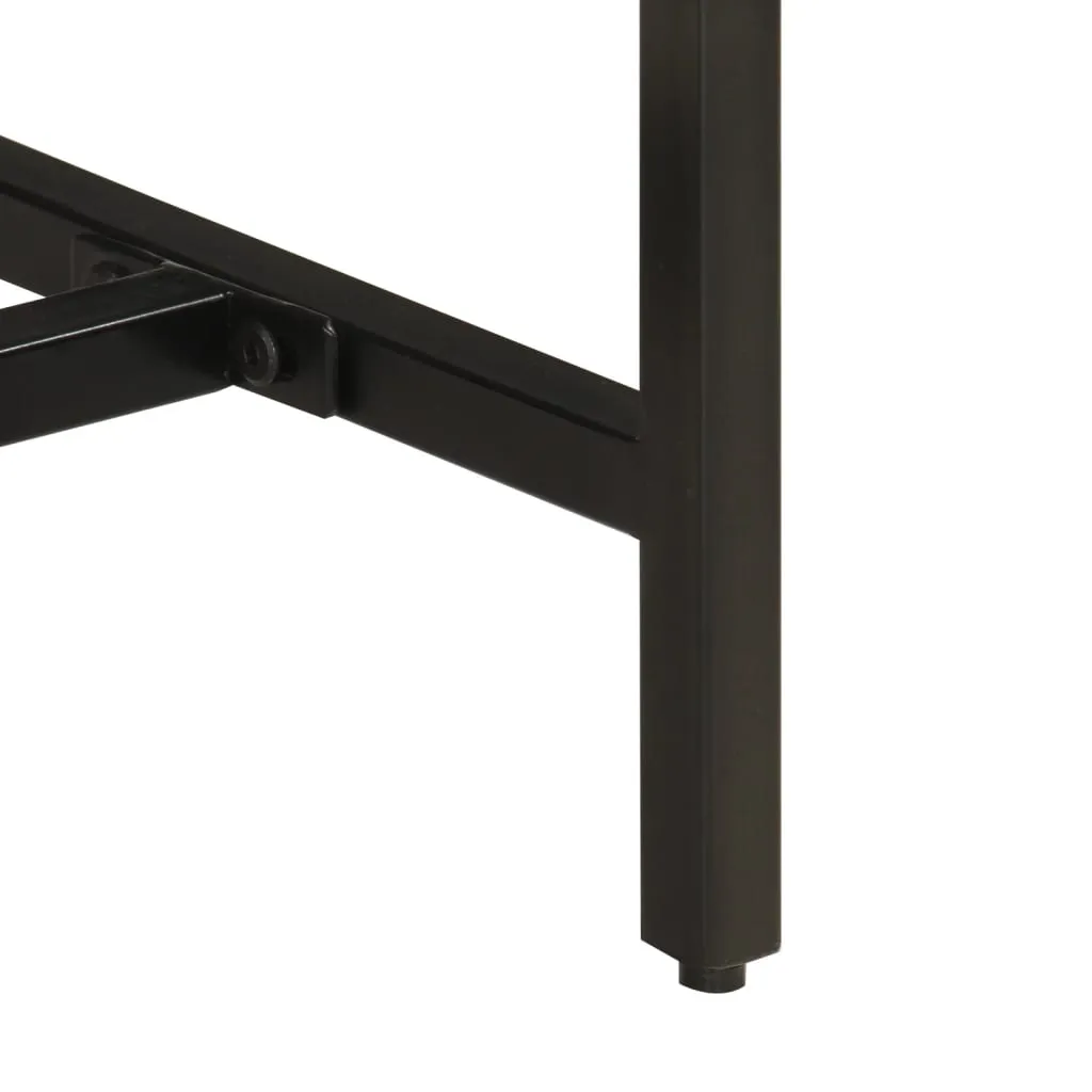 Console Table 110x30x75 cm Solid Rough Mango Wood and Iron