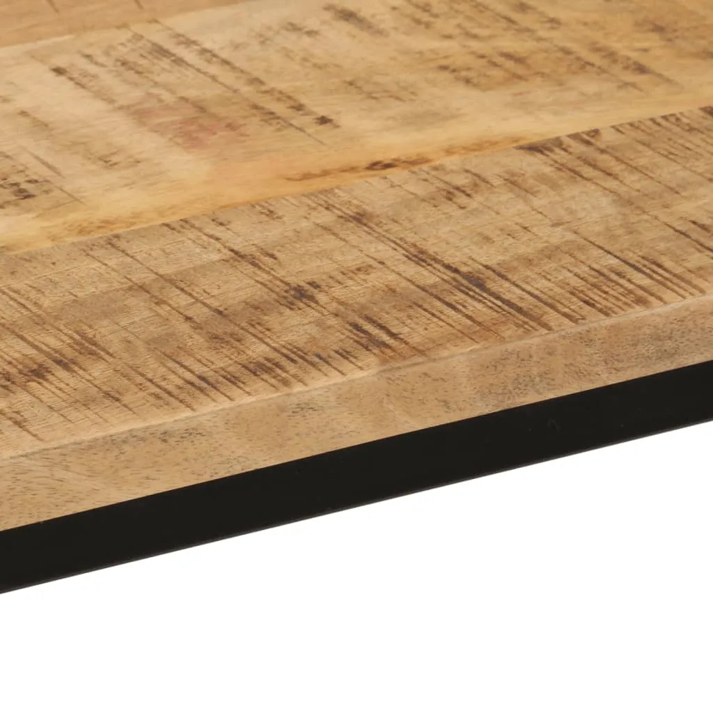 Console Table 110x30x75 cm Solid Rough Mango Wood and Iron