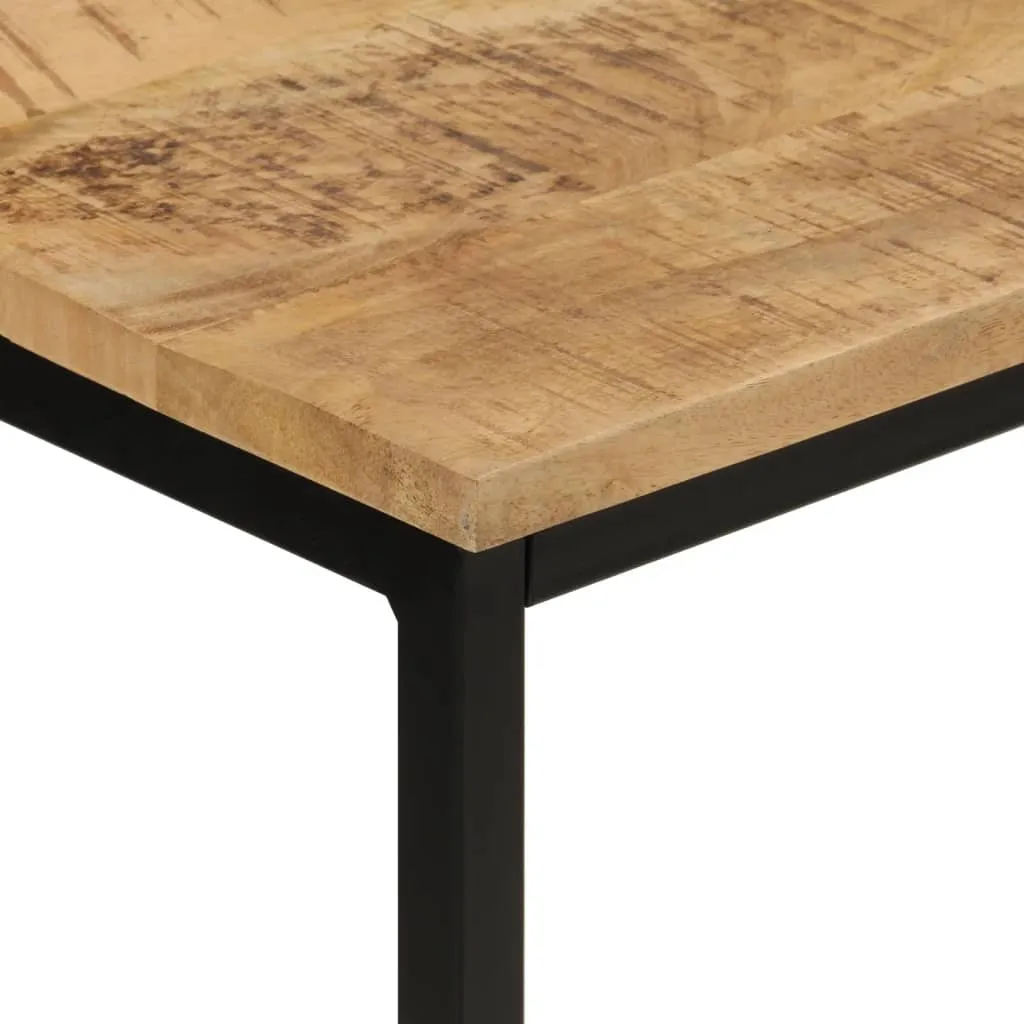Console Table 110x30x75 cm Solid Rough Mango Wood and Iron