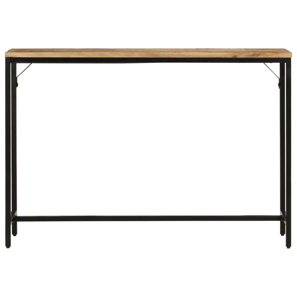 Console Table 110x30x75 cm Solid Rough Mango Wood and Iron