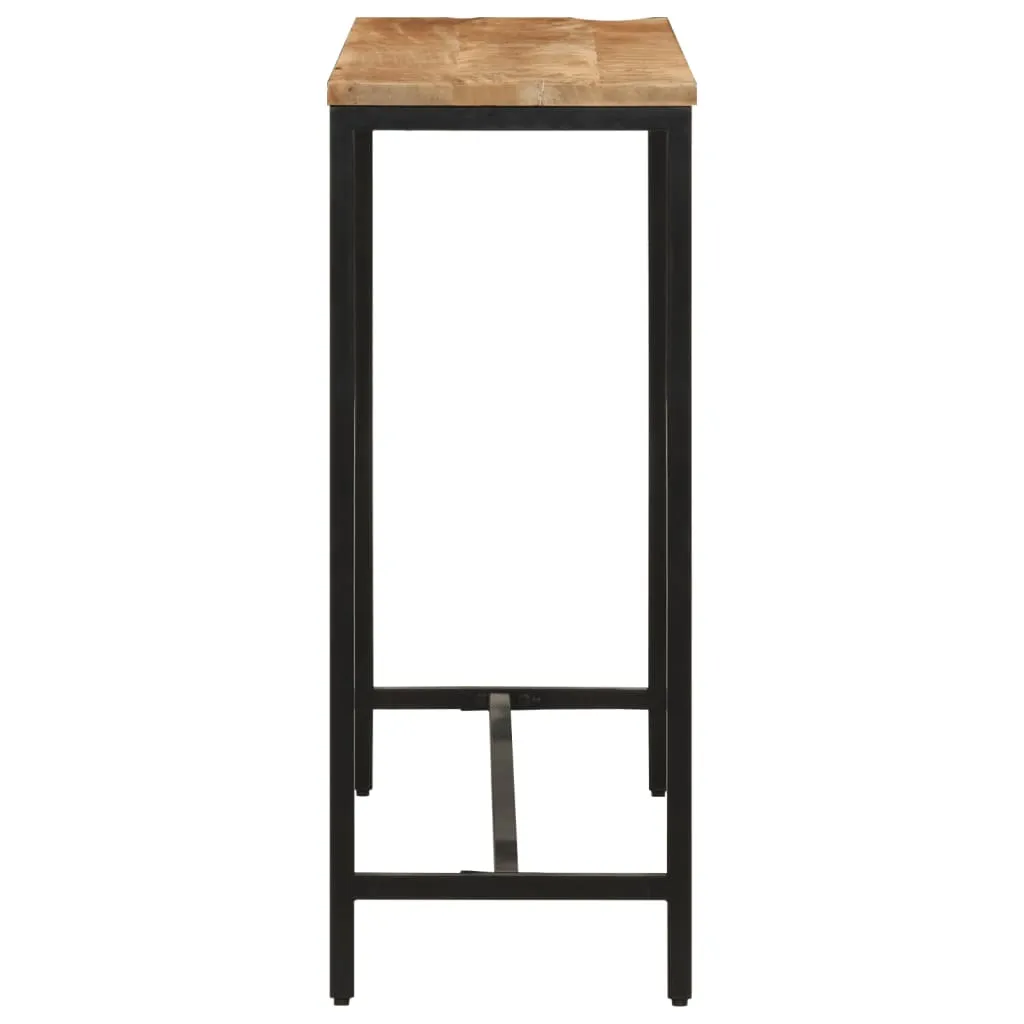 Console Table 110x30x75 cm Solid Rough Mango Wood and Iron