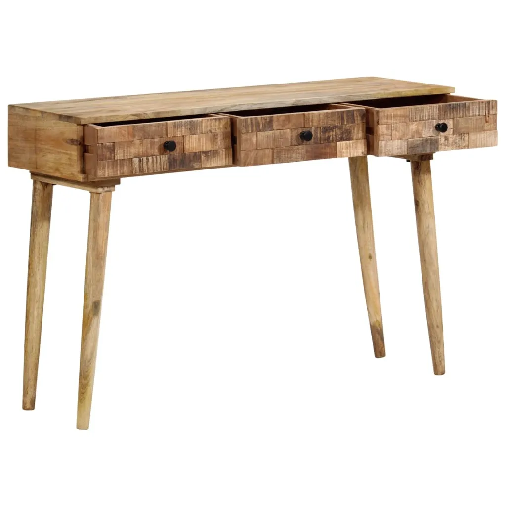 Console Table with Drawers 43.3"x13.8"x29.5" Solid Wood Mango