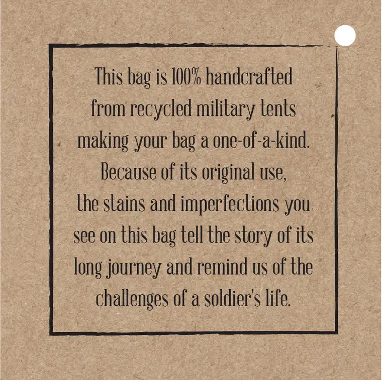 Crossbody Bag | Recycled Military Tent Camouflage