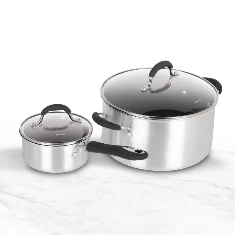 Cuisinart - Advantage Non-Stick Cookware Set, Brushed Silver (11 Piece)