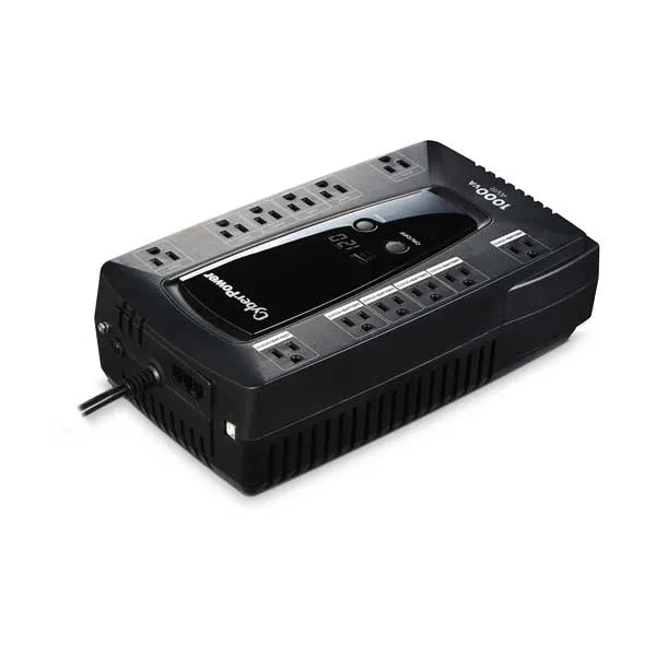 CyberPower LE1000DG 1000VA  12-Outlet Line Interactive Battery Backup System with Simulated Sine Wave