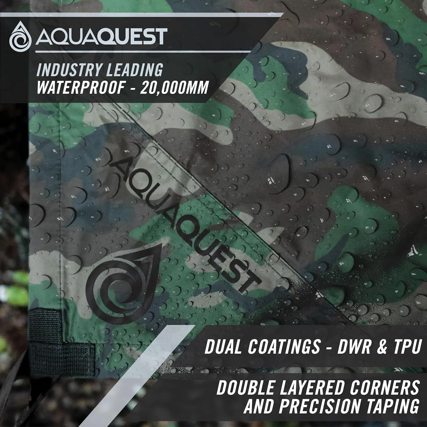 Defender Camping Tarp - Heavy Duty Tent Shelter or Rain Fly - Waterproof Camping Essentials for Hiking, Bushcraft & Hammock
