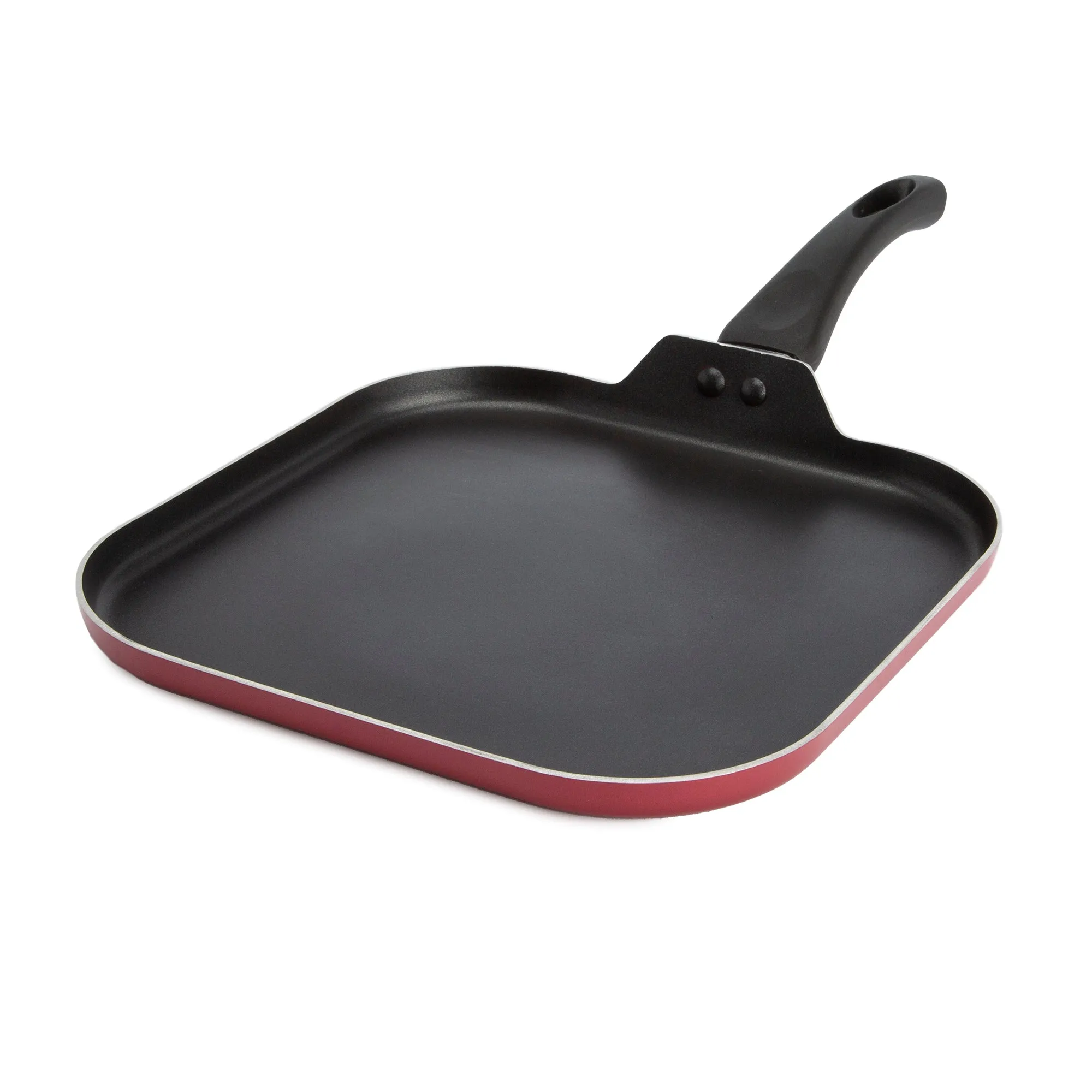 Easy Clean Non-Stick Griddle Pan, 10 Inch, Red - Ecolution