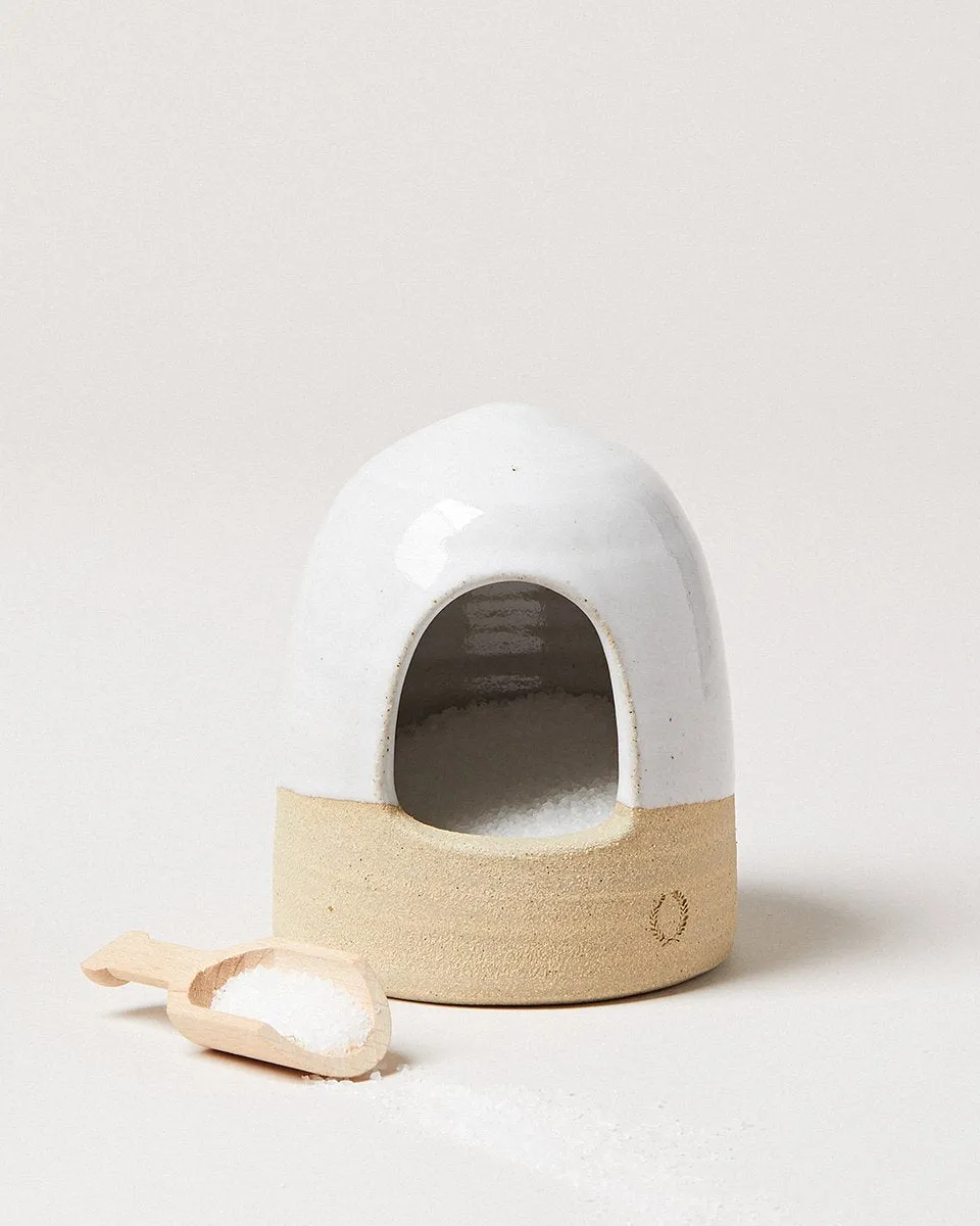 Farmhouse Pottery Beehive Salt Cellar & Spoon