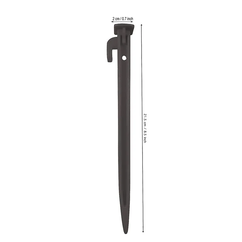 Fitfix Tent Stakes (Black, Pack of 10) | Ground Pegs Heavy Duty and Larger Durable Spike Hook