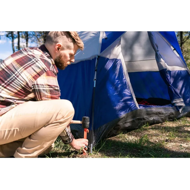 Fitfix Tent Stakes (Red, Pack of 10) | Ground Pegs Heavy Duty and Larger Durable Tent Pegs Spike Hook