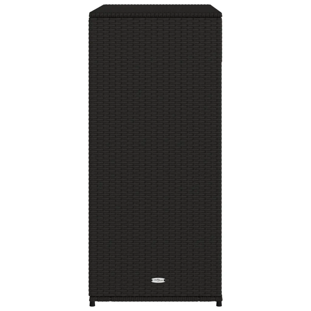 Garden Storage Cabinet Black 105x55x113 cm Poly Rattan