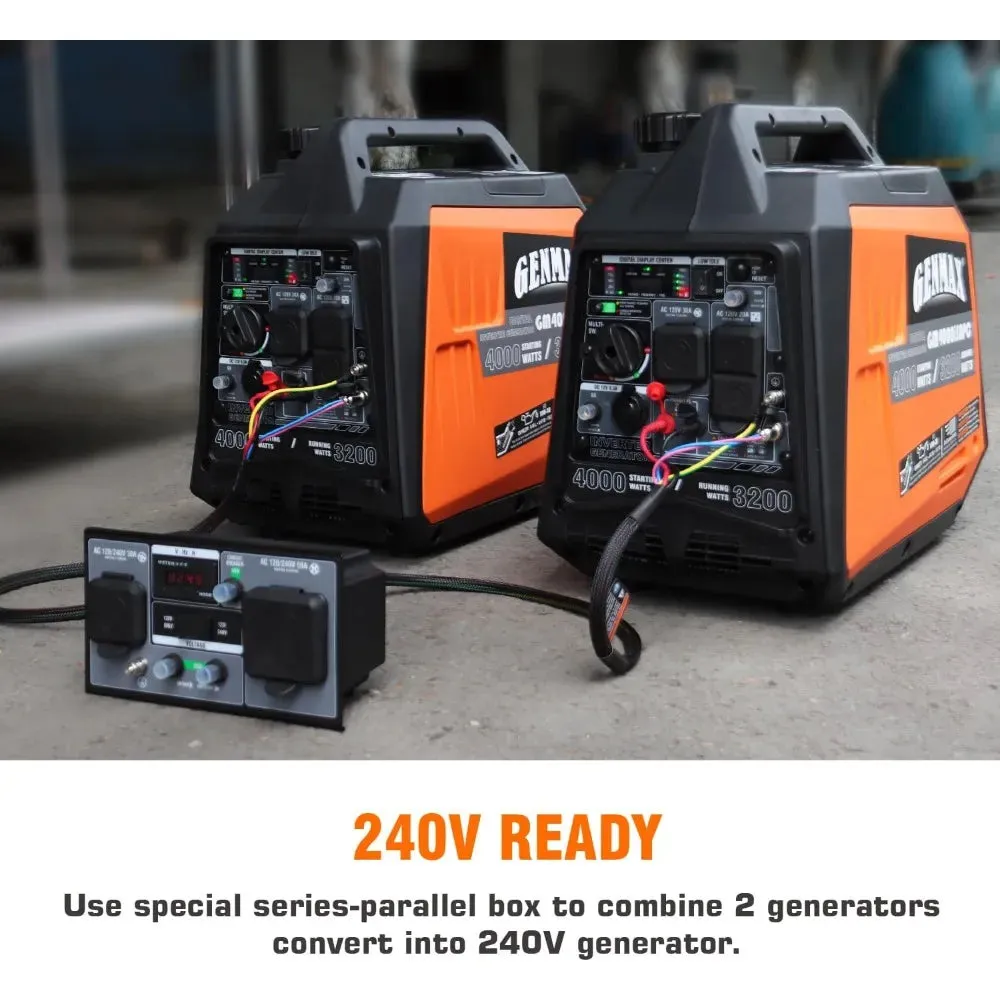 GENMAX Quiet Power Series 4000-Watt Inverter Generator – Ultra Lightweight, EPA Compliant, Ideal for Home Backup & Camping