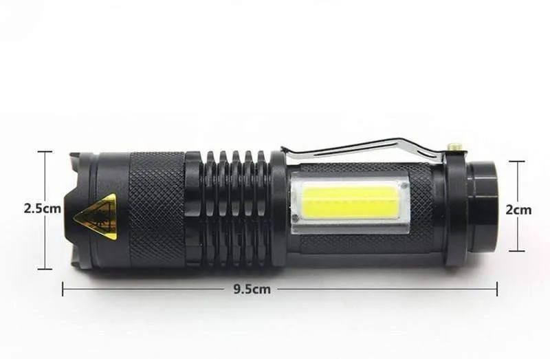 High-Intensity 3800LM XML-Q5 COB LED Flashlight - Compact, Portable