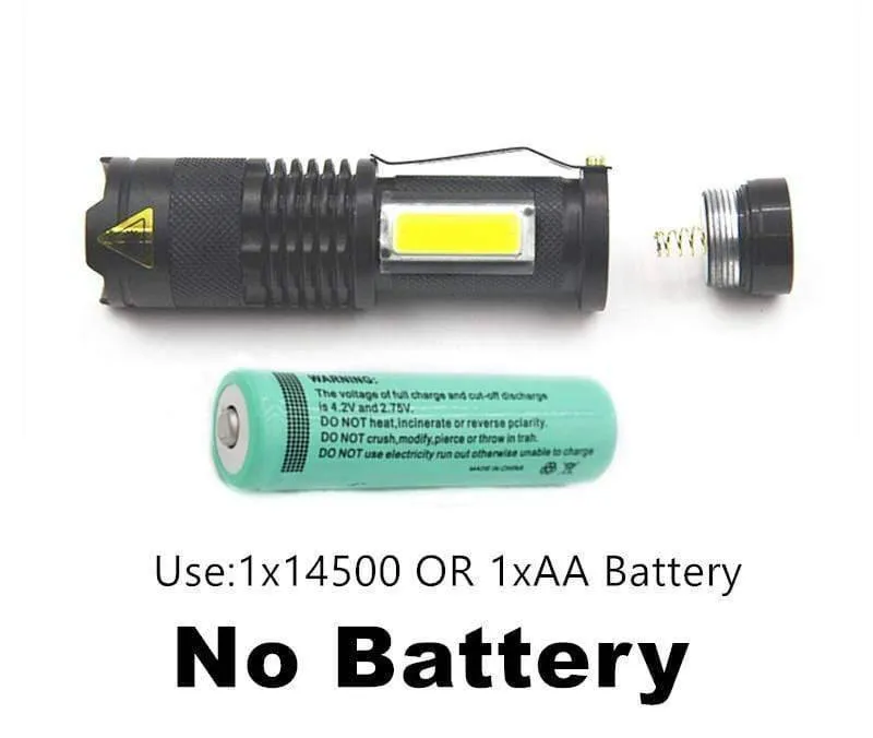 High-Intensity 3800LM XML-Q5 COB LED Flashlight - Compact, Portable