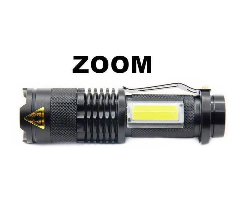 High-Intensity 3800LM XML-Q5 COB LED Flashlight - Compact, Portable