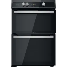 Hotpoint HDT67I9HM2C 60cm Electric Cooker in Black Double Oven Induction Hob