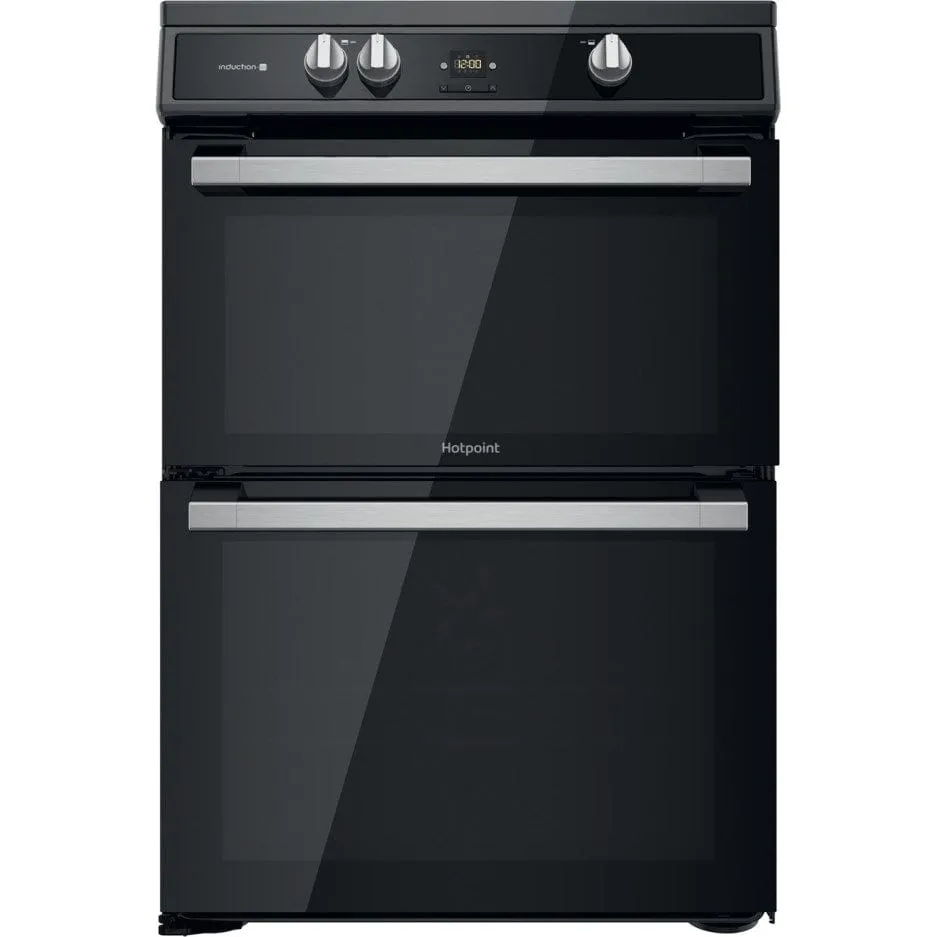 Hotpoint HDT67I9HM2C 60cm Electric Cooker in Black Double Oven Induction Hob