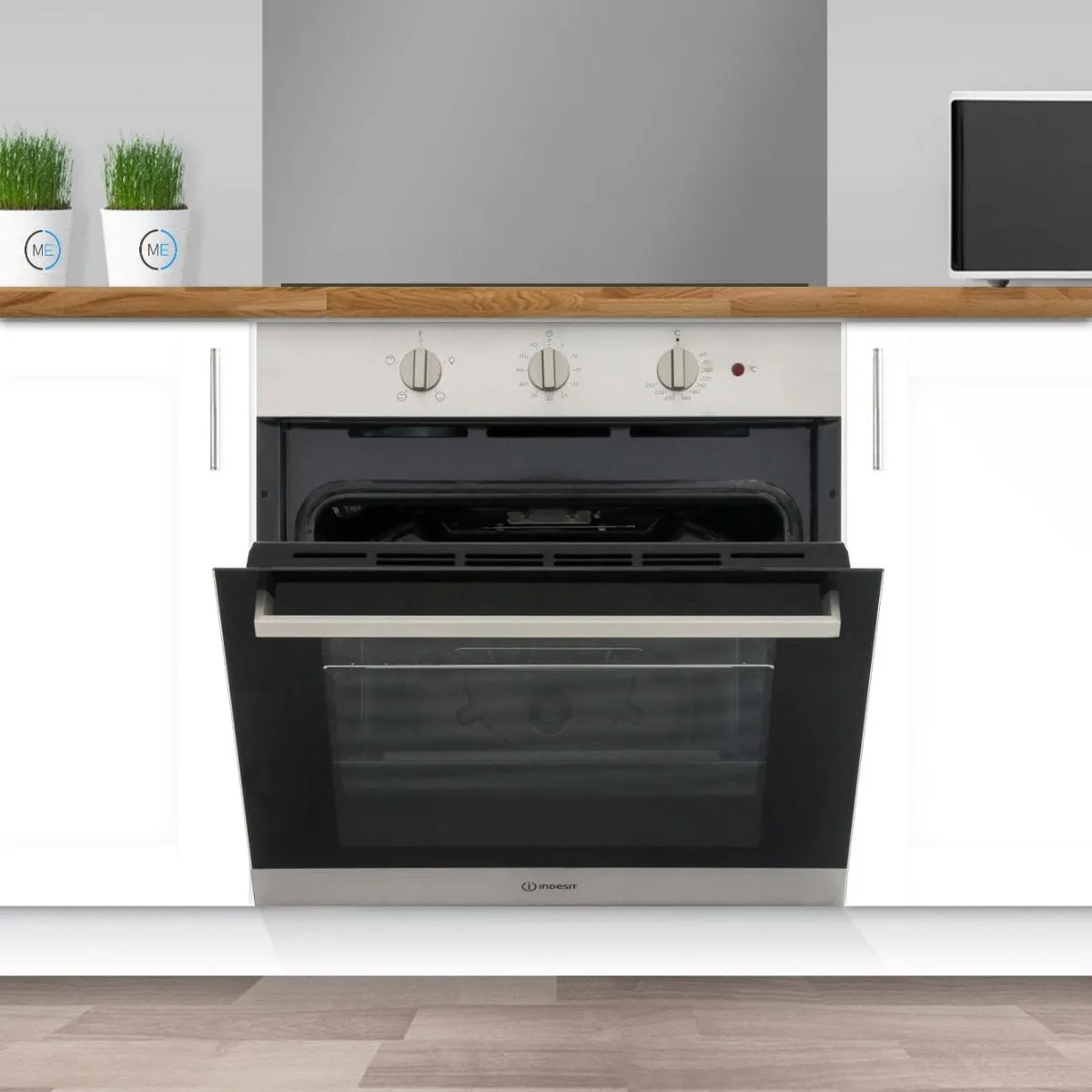 Indesit IFW6230IXUK Four Function Electric Built-in Single Oven - Stainless Steel