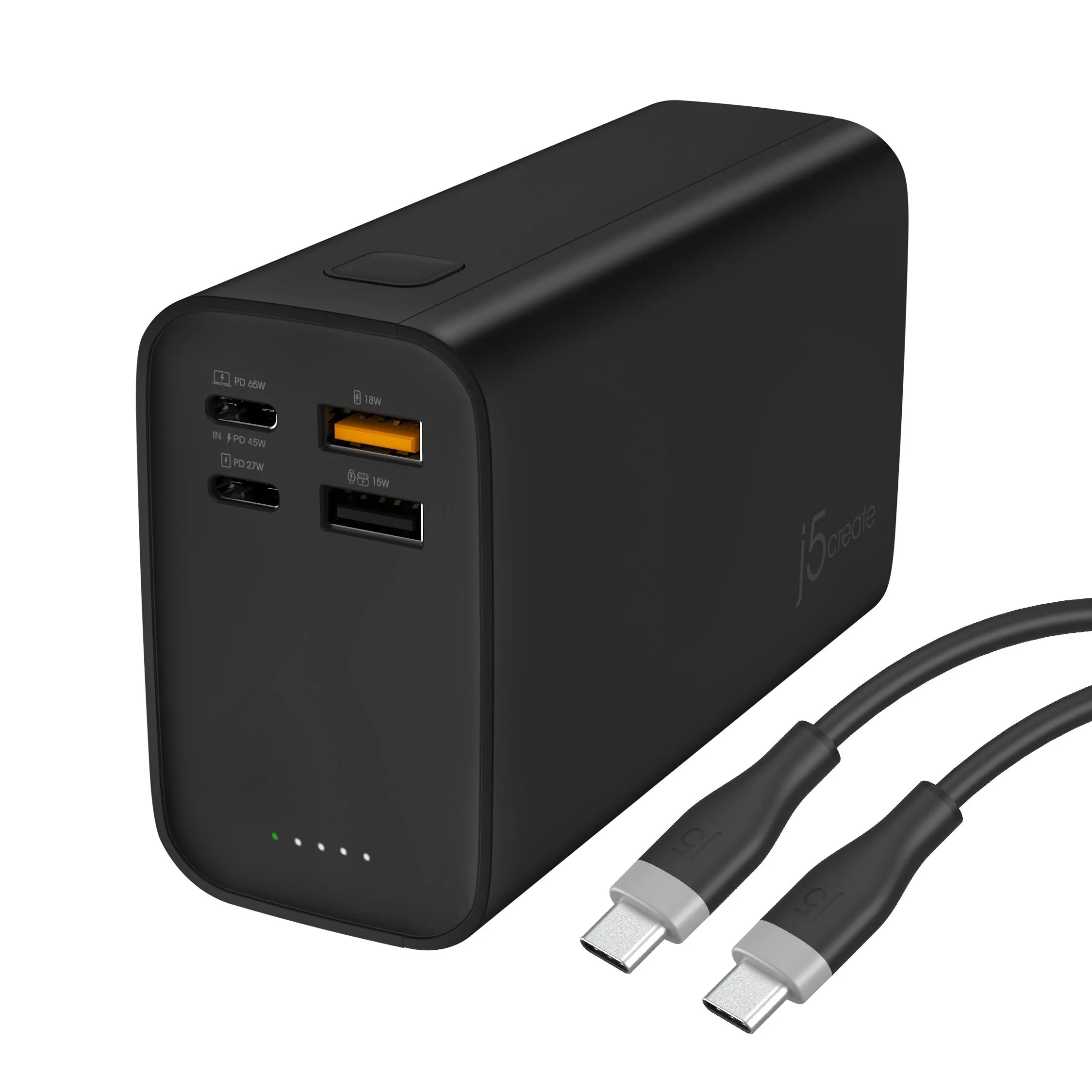 j5create 26800mAh PD 65W 4-Port Power Bank, JPB26465