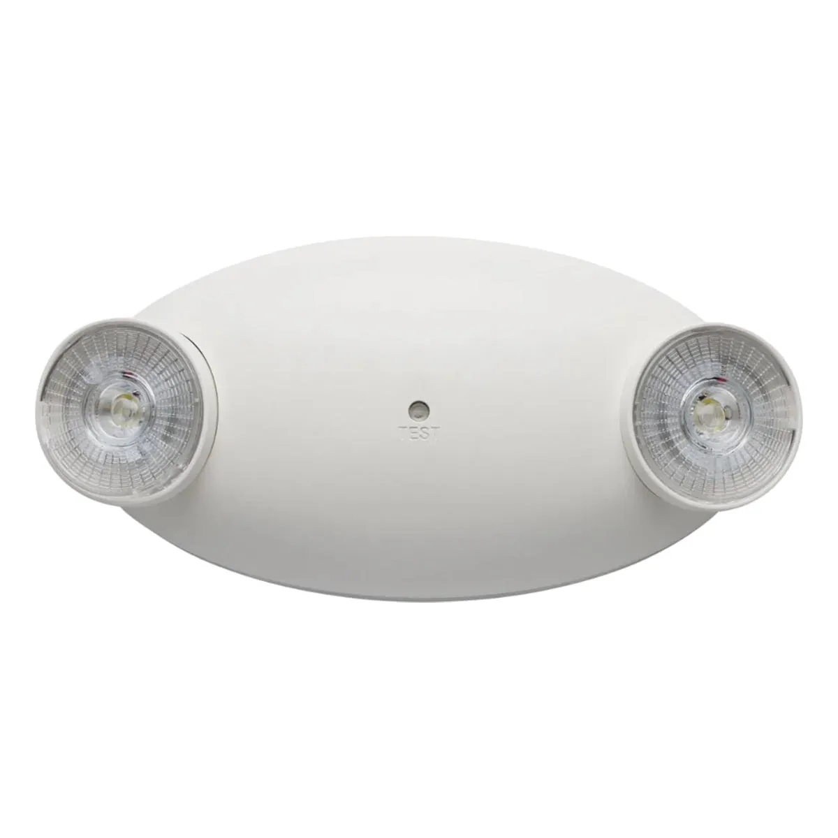 LED Emergency Light, 0.8 Watts, 2 Round Light Heads, 120-277V, White