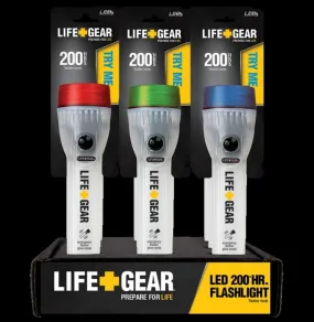 Life Gear Glow LED Water Resistant Flash Light 200hrs (LG340)