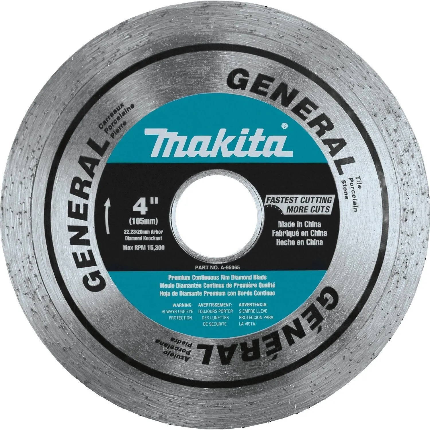 Makita (A-95065) 4" Diamond Blade, Continuous Rim, General Purpose