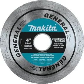Makita (A-95065) 4" Diamond Blade, Continuous Rim, General Purpose