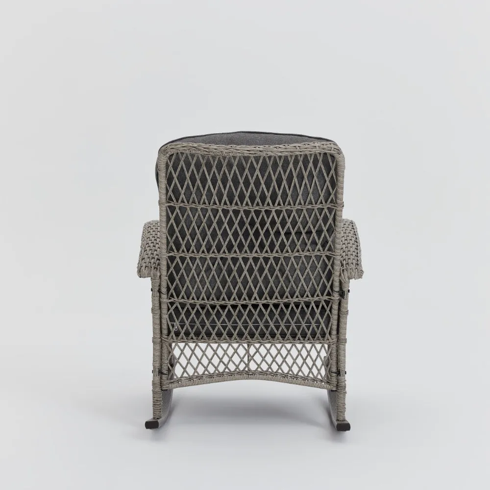 Malia Garden Rocking Chair, Grey